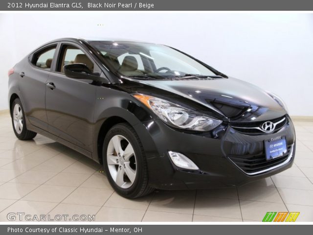 2012 Hyundai Elantra GLS in Black Noir Pearl
