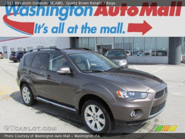 2011 Mitsubishi Outlander SE AWD in Quartz Brown Metallic