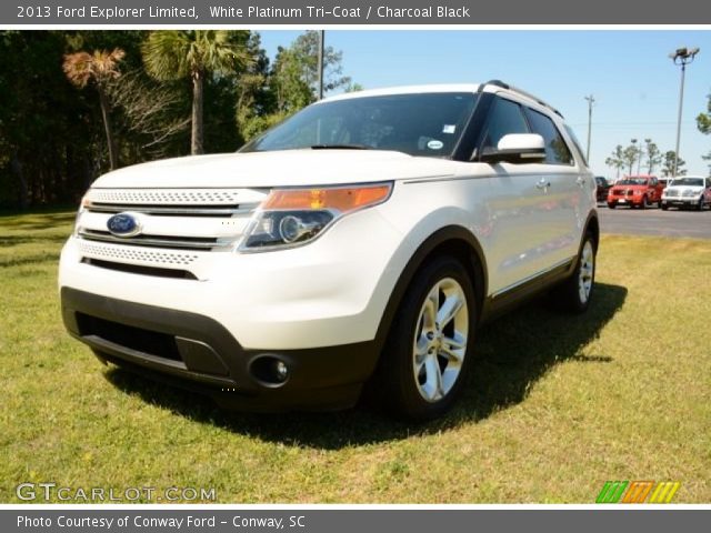 2013 Ford Explorer Limited in White Platinum Tri-Coat