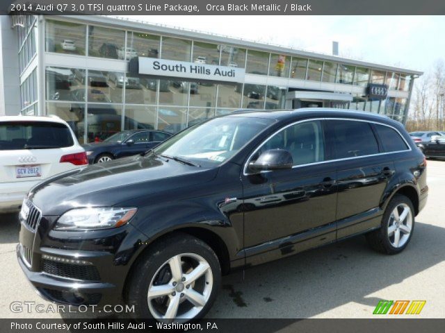 2014 Audi Q7 3.0 TFSI quattro S Line Package in Orca Black Metallic