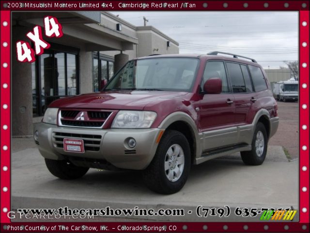 2003 Mitsubishi Montero Limited 4x4 in Cambridge Red Pearl