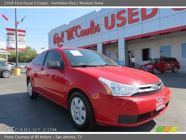 2008 Ford Focus S Coupe in Vermillion Red