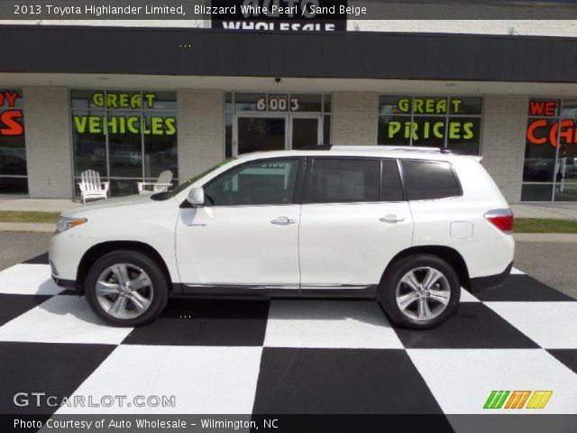 2013 Toyota Highlander Limited in Blizzard White Pearl