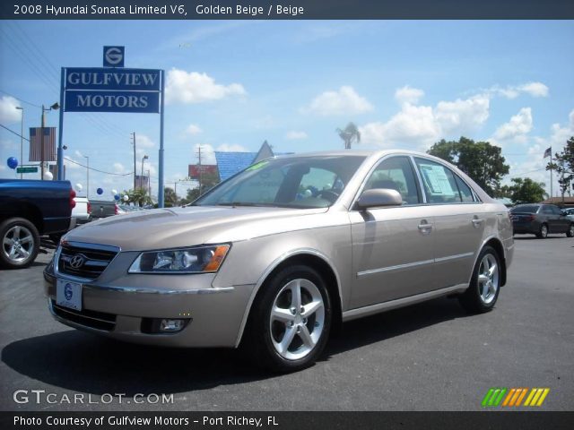 2008 Hyundai Sonata Limited V6 in Golden Beige