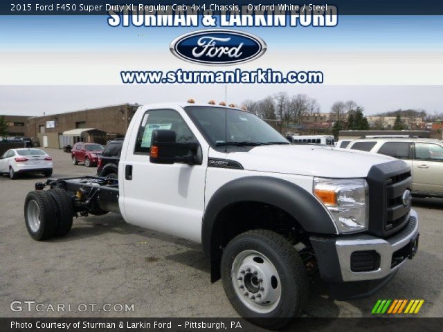 2015 Ford F450 Super Duty XL Regular Cab 4x4 Chassis in Oxford White