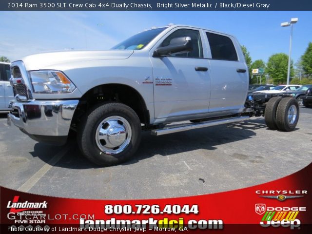 2014 Ram 3500 SLT Crew Cab 4x4 Dually Chassis in Bright Silver Metallic