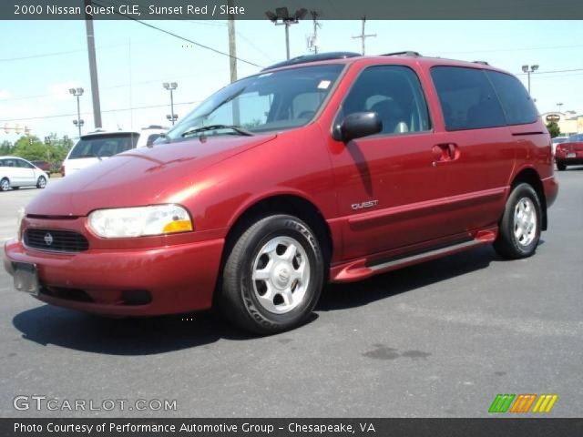 2000 Nissan Quest GLE in Sunset Red