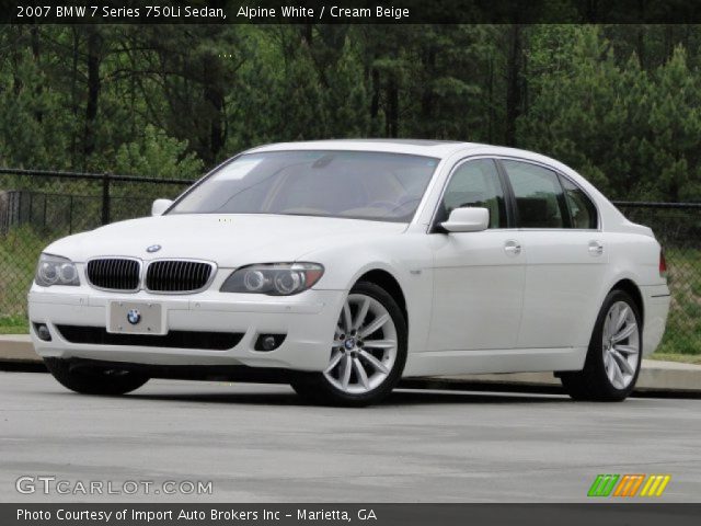 2007 BMW 7 Series 750Li Sedan in Alpine White