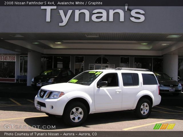 2008 Nissan Pathfinder S 4x4 in Avalanche White