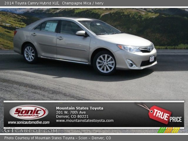2014 Toyota Camry Hybrid XLE in Champagne Mica