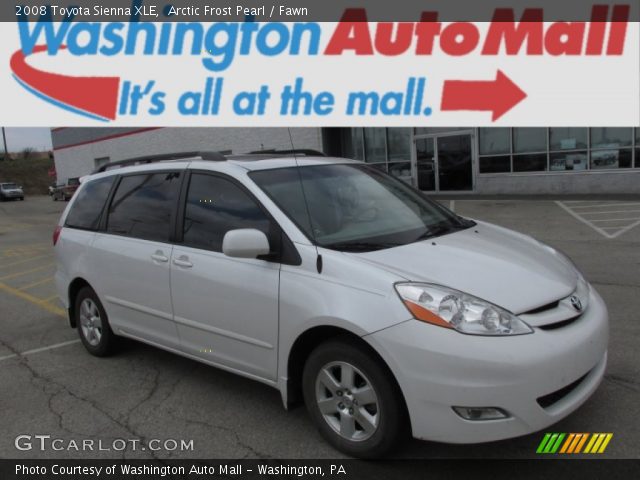 2008 Toyota Sienna XLE in Arctic Frost Pearl