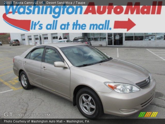2003 Toyota Camry LE V6 in Desert Sand Mica