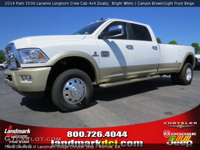 2014 Ram 3500 Laramie Longhorn Crew Cab 4x4 Dually in Bright White
