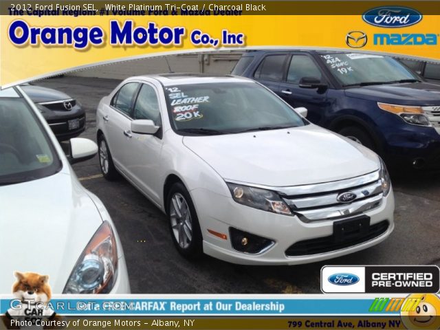 2012 Ford Fusion SEL in White Platinum Tri-Coat