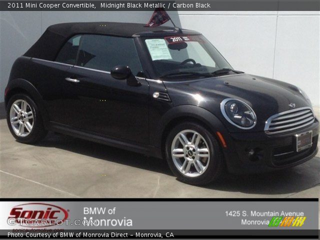 2011 Mini Cooper Convertible in Midnight Black Metallic