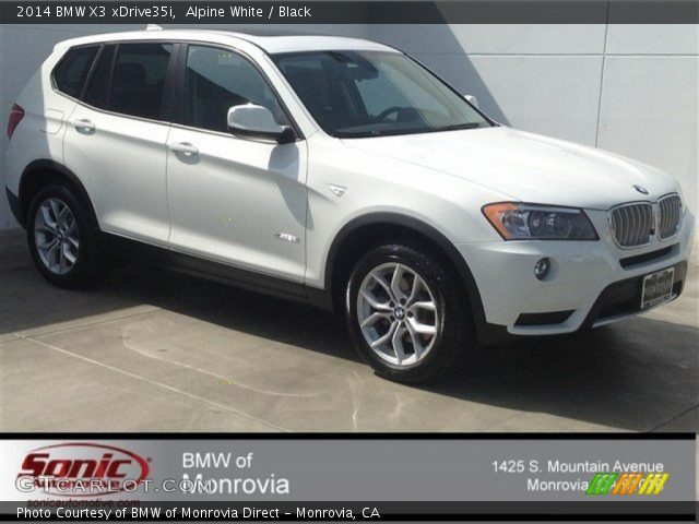2014 BMW X3 xDrive35i in Alpine White