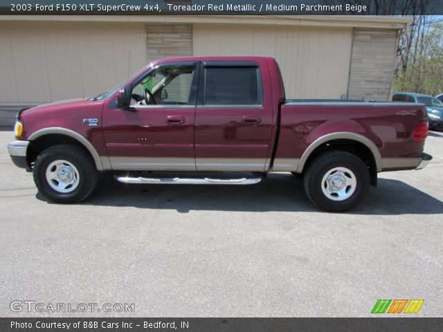 2003 Ford F150 XLT SuperCrew 4x4 in Toreador Red Metallic