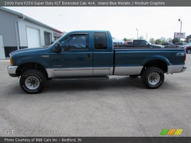 2000 Ford F250 Super Duty XLT Extended Cab 4x4 in Island Blue Metallic