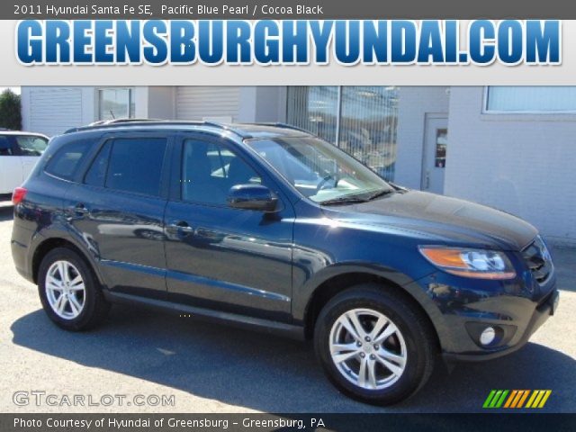 2011 Hyundai Santa Fe SE in Pacific Blue Pearl
