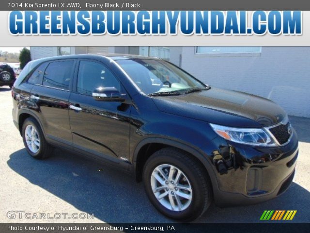 2014 Kia Sorento LX AWD in Ebony Black