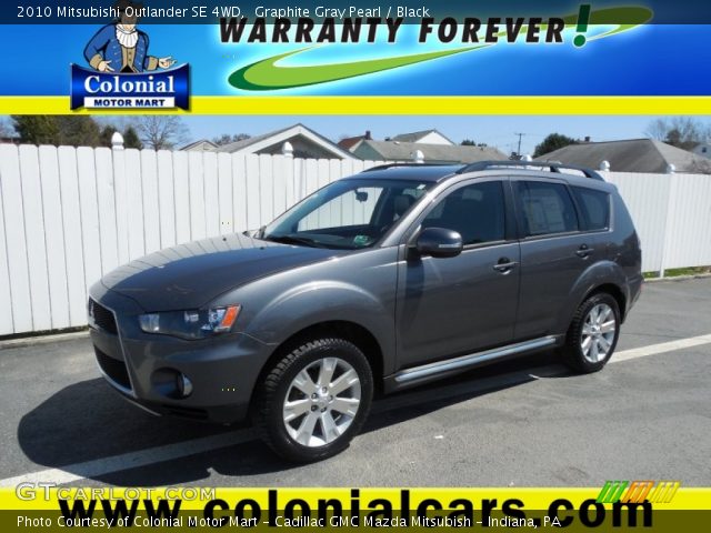 2010 Mitsubishi Outlander SE 4WD in Graphite Gray Pearl