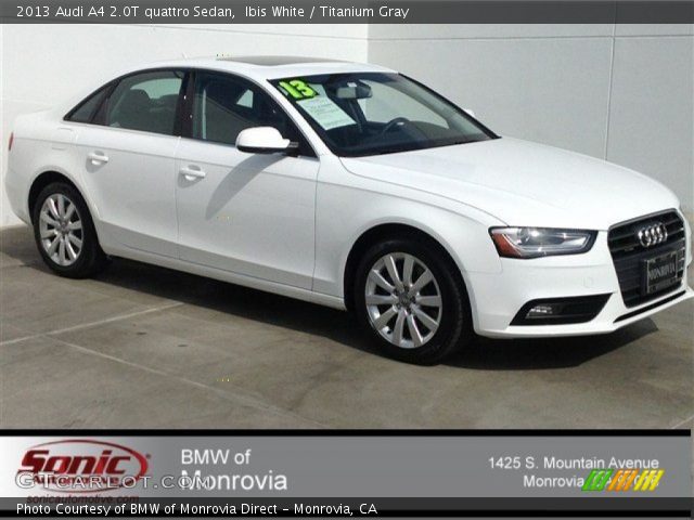 2013 Audi A4 2.0T quattro Sedan in Ibis White
