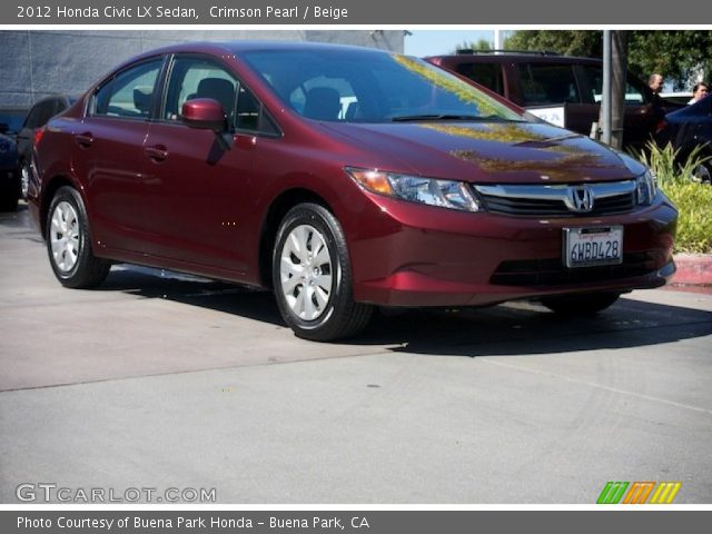 2012 Honda Civic LX Sedan in Crimson Pearl
