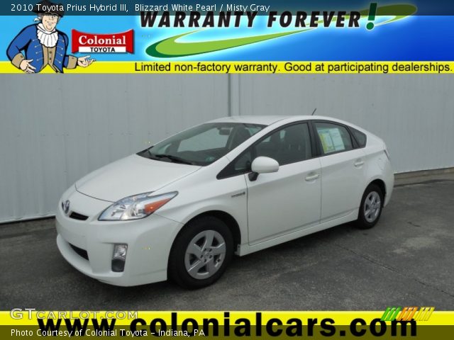 2010 Toyota Prius Hybrid III in Blizzard White Pearl