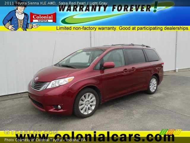 2011 Toyota Sienna XLE AWD in Salsa Red Pearl