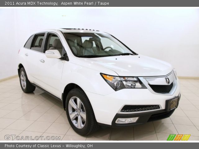 2011 Acura MDX Technology in Aspen White Pearl