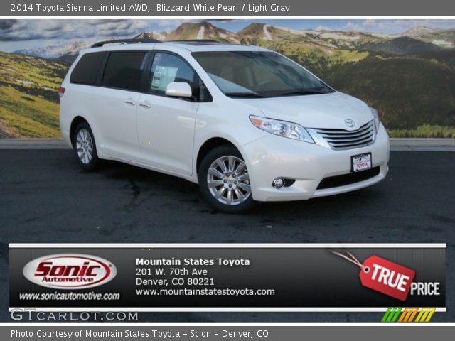2014 Toyota Sienna Limited AWD in Blizzard White Pearl