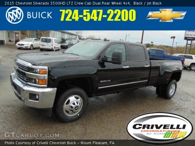 2015 Chevrolet Silverado 3500HD LTZ Crew Cab Dual Rear Wheel 4x4 in Black