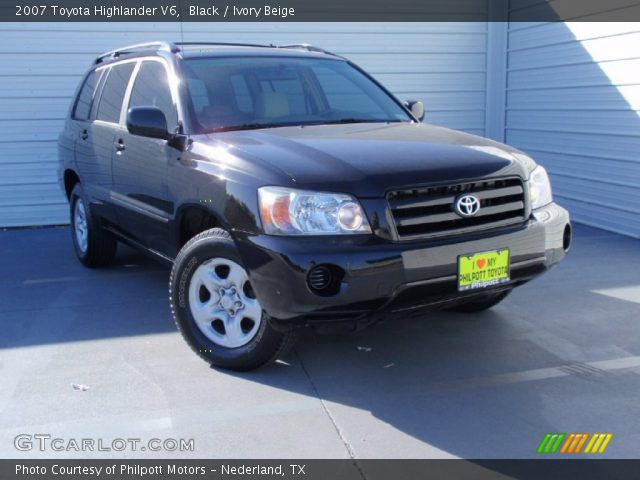 2007 Toyota Highlander V6 in Black