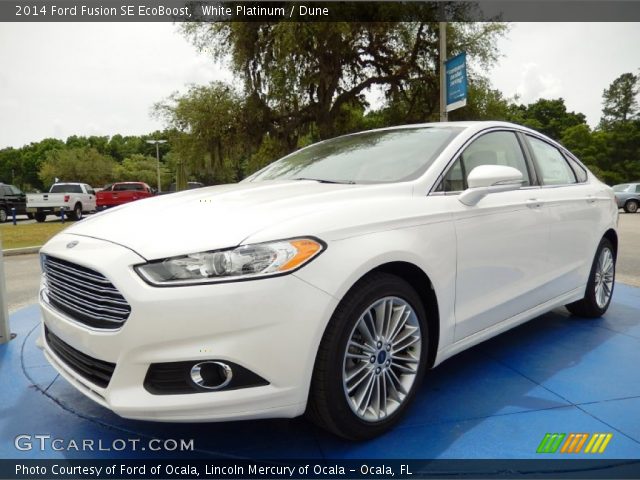 2014 Ford Fusion SE EcoBoost in White Platinum
