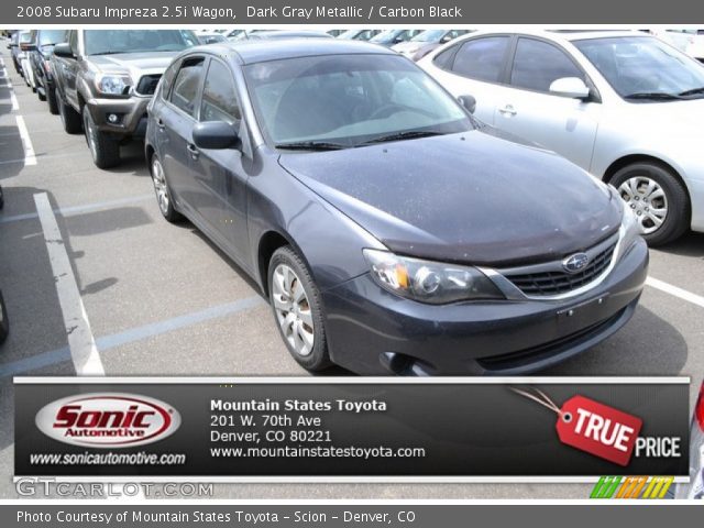 2008 Subaru Impreza 2.5i Wagon in Dark Gray Metallic