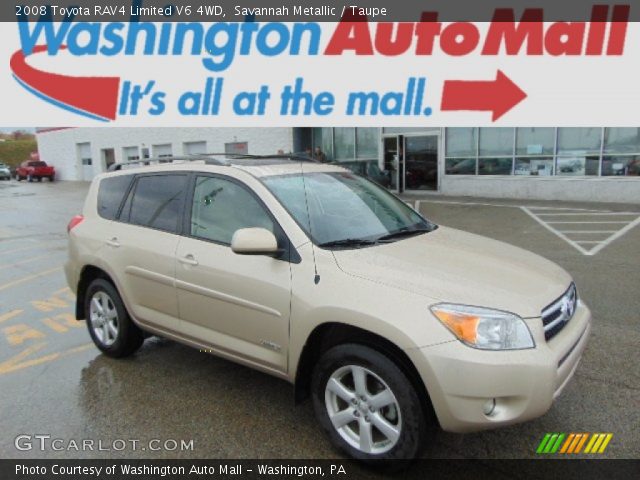 2008 Toyota RAV4 Limited V6 4WD in Savannah Metallic