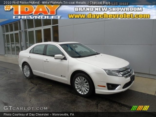 2010 Ford Fusion Hybrid in White Platinum Tri-coat Metallic