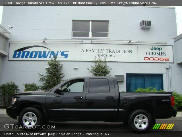 2008 Dodge Dakota SLT Crew Cab 4x4 in Brilliant Black