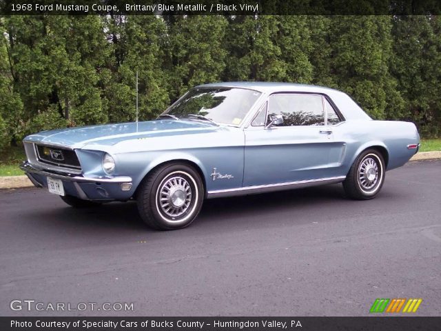 1968 Ford Mustang Coupe in Brittany Blue Metallic