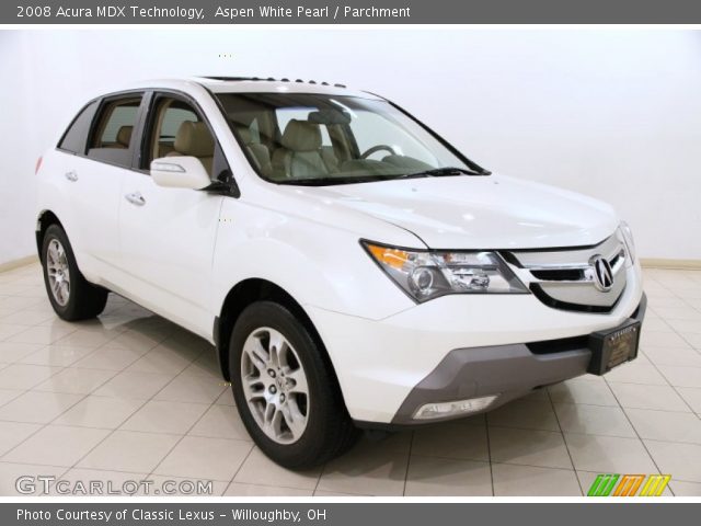 2008 Acura MDX Technology in Aspen White Pearl