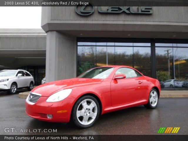 2003 Lexus SC 430 in Absolutely Red