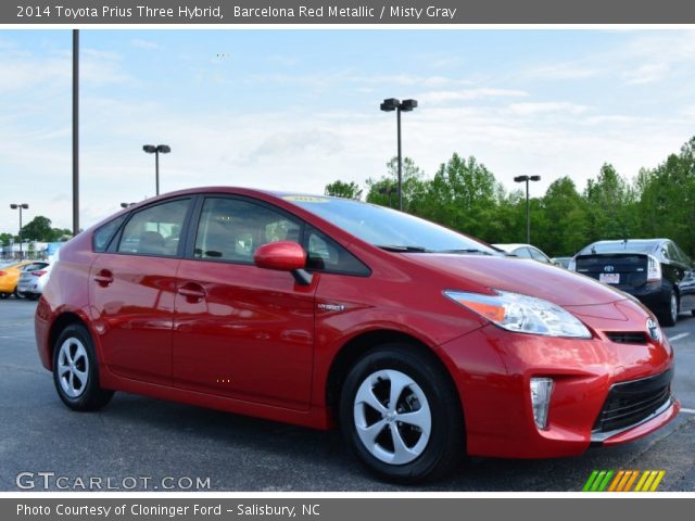 2014 Toyota Prius Three Hybrid in Barcelona Red Metallic