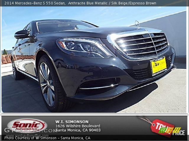 2014 Mercedes-Benz S 550 Sedan in Anthracite Blue Metallic