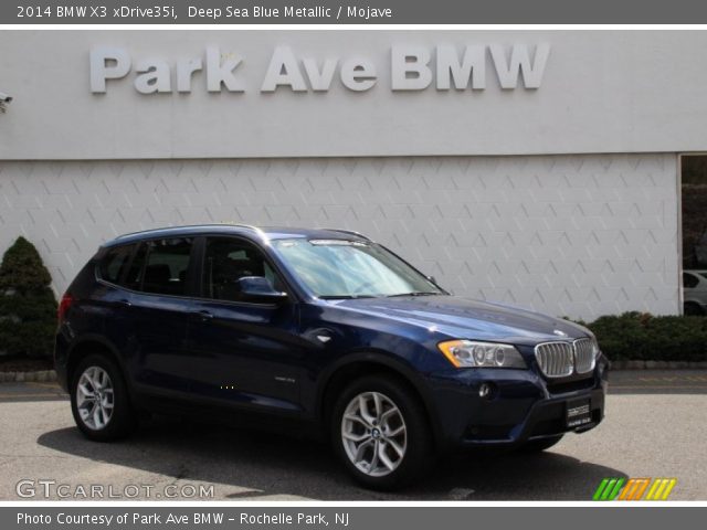 2014 BMW X3 xDrive35i in Deep Sea Blue Metallic