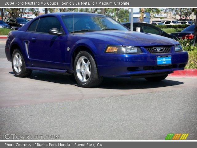 2004 Ford Mustang V6 Coupe in Sonic Blue Metallic