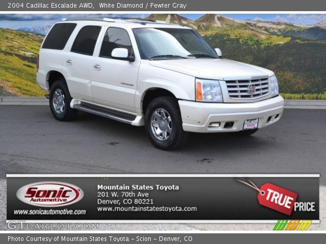 2004 Cadillac Escalade AWD in White Diamond