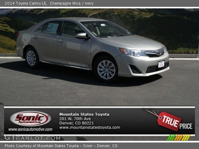 2014 Toyota Camry LE in Champagne Mica