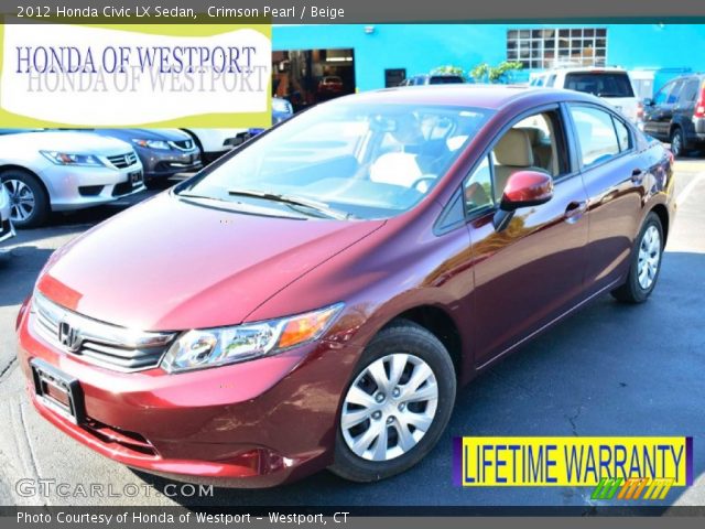 2012 Honda Civic LX Sedan in Crimson Pearl