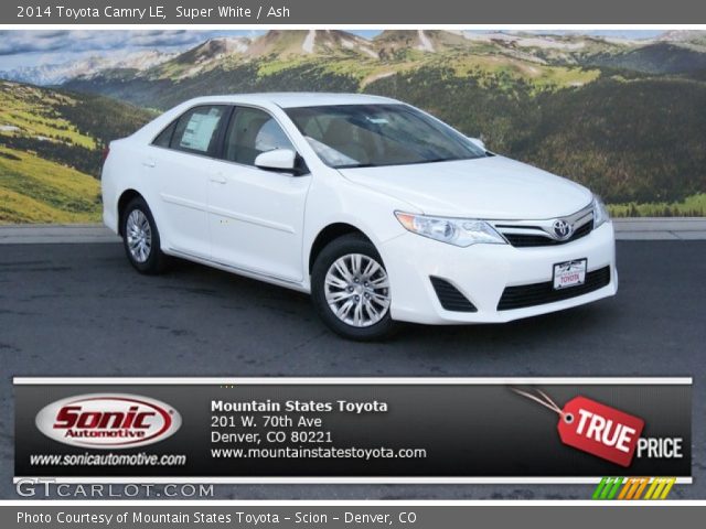 2014 Toyota Camry LE in Super White