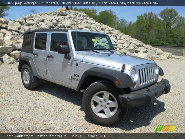 2009 Jeep Wrangler Unlimited X in Bright Silver Metallic